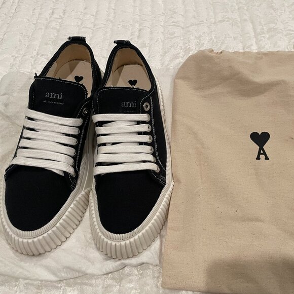 Ami Paris Men's Canvas Sneakers, Size 43 (US 9.5) - Picture 4 of 8